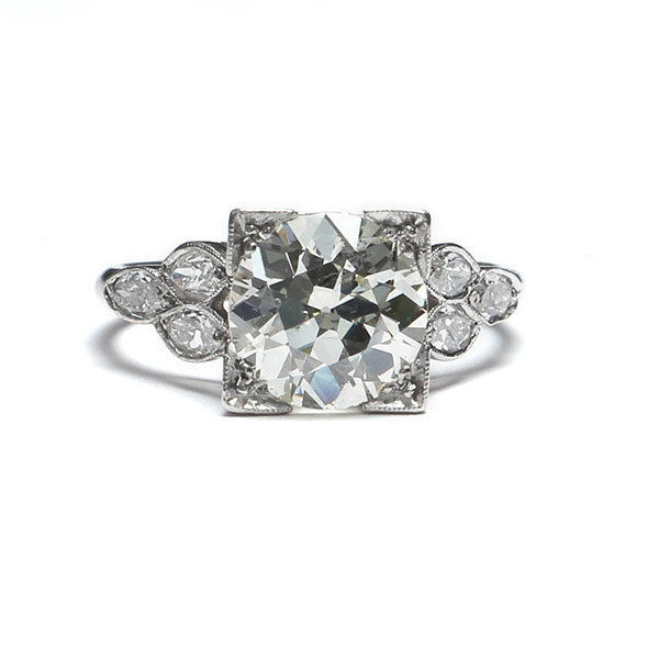 Art Deco Old European Cut Diamond Engagement Ring or Wedding Band in - Ruby  Lane
